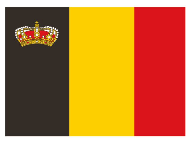 Belgien flag med krone